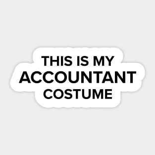 Halloween Costume Accountant Sticker